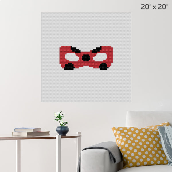Ladybug Mask Brick Poster