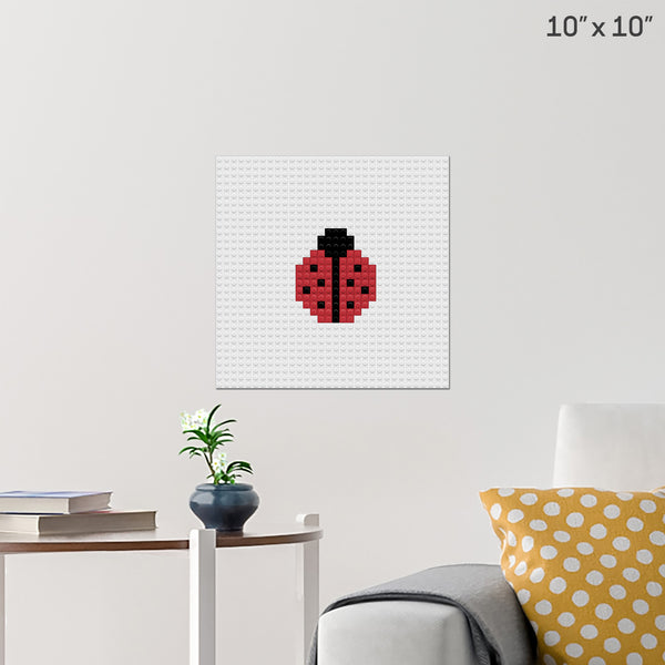 Ladybug Brick Poster