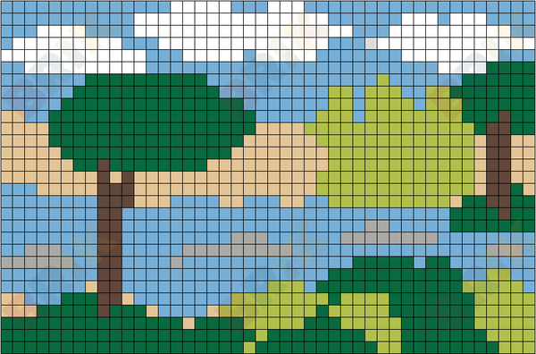 Lake Pixel Art