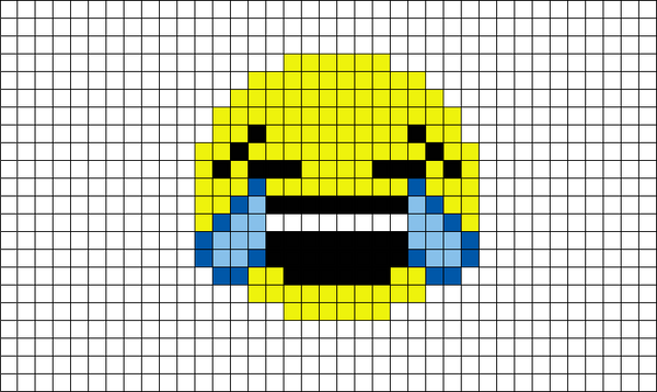 Laughing Emoji Pixel Art