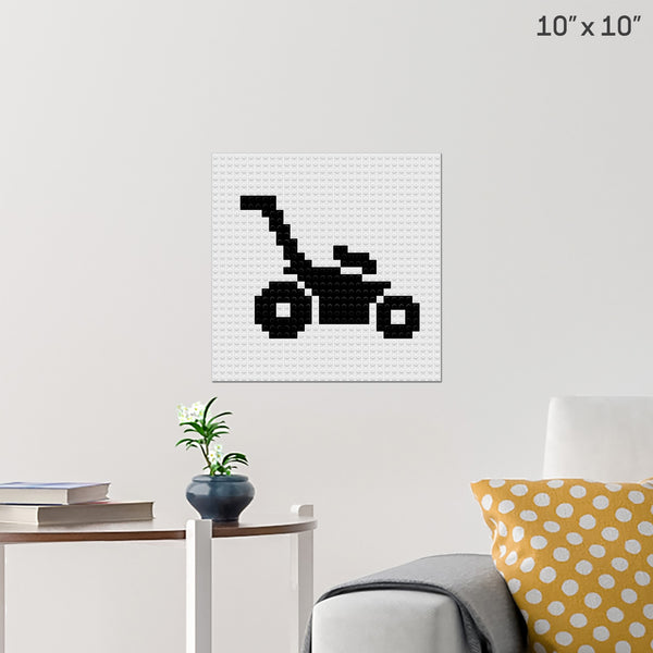 Lawn Mower Brick Poster