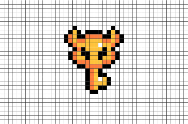 Legend of Zelda Big Key Pixel Art