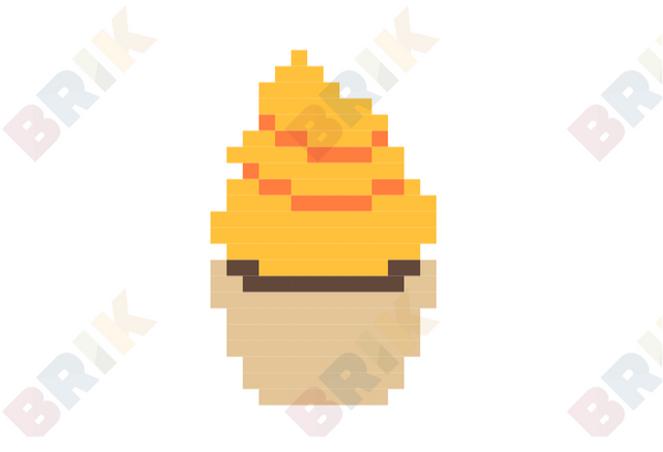 Lemon Cupcake Pixel Art