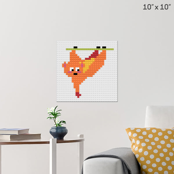 Lemur Brick Poster