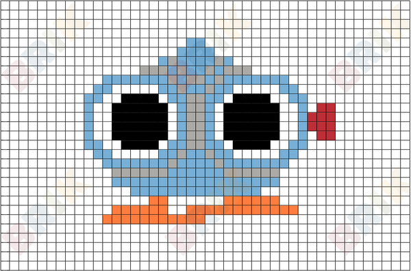 Lenny the Binoculars Pixel Art