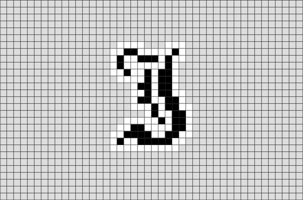 Letter J Pixel Art