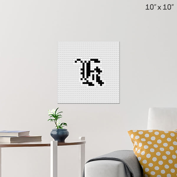 Letter K Brick Poster
