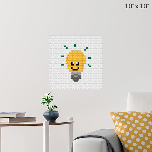 Light Bulb Brick Poster