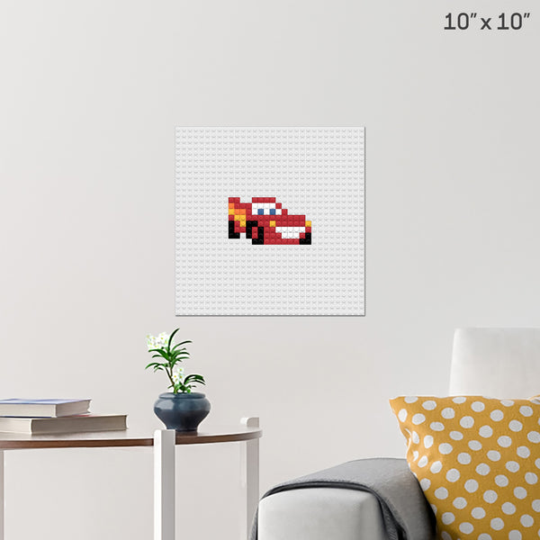 Lightning Mcqueen Brick Poster