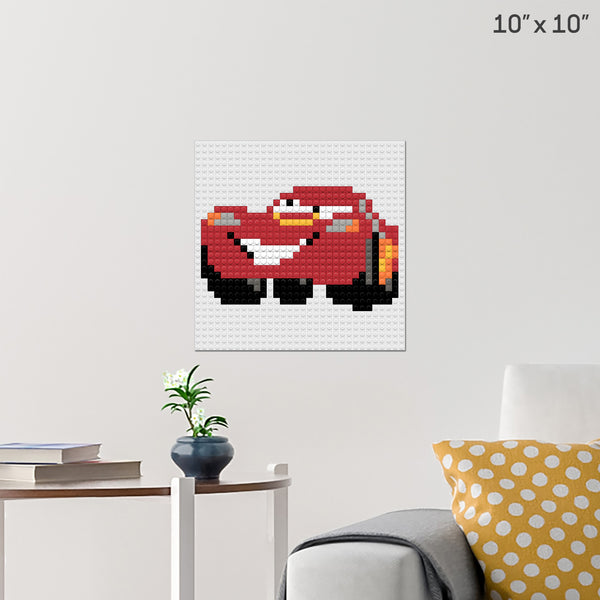 Lightning Mcqueen Brick Poster