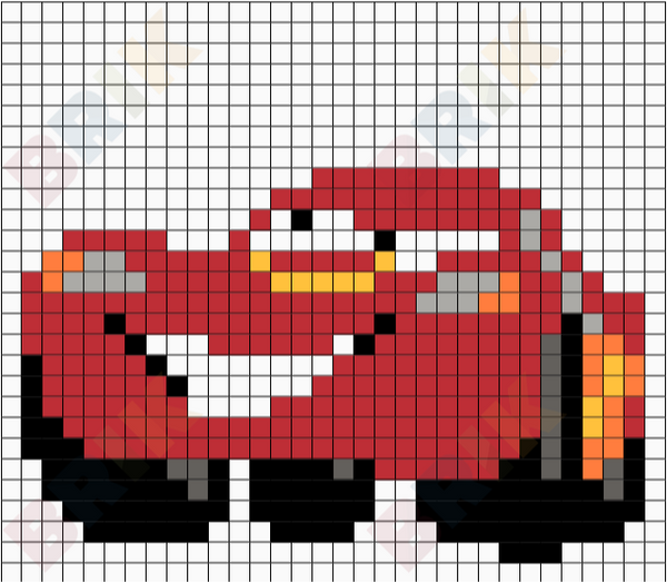 Lightning Mcqueen Pixelart