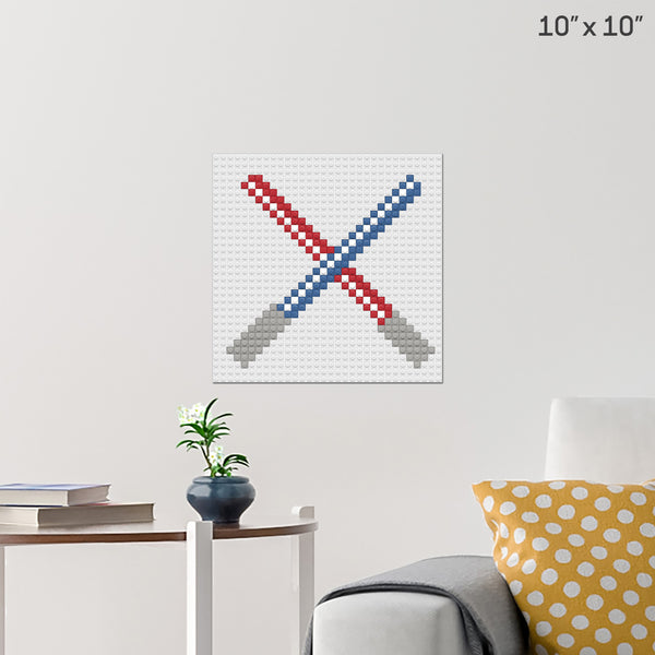 Lightsaber Brick Poster