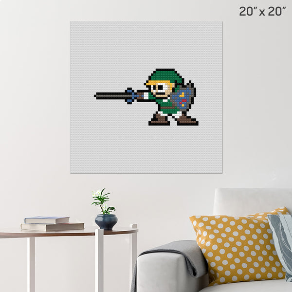Link Sword Zelda Brick Poster