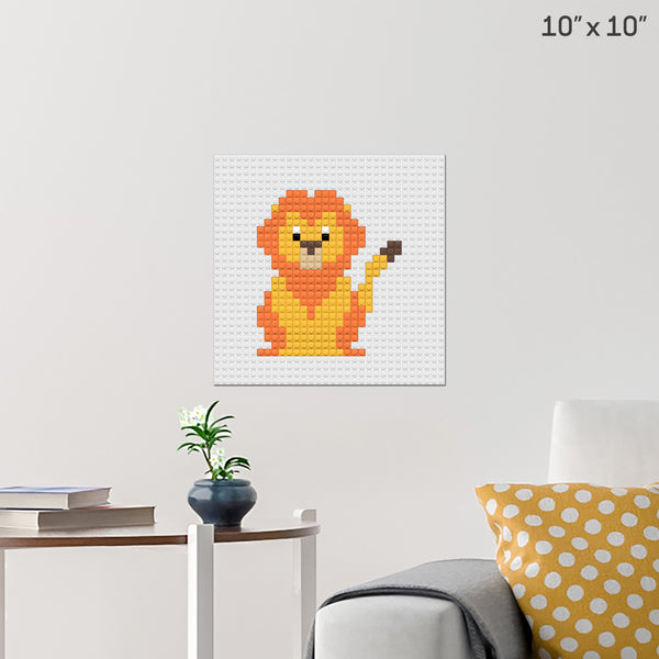 lion 2 Brick Poster