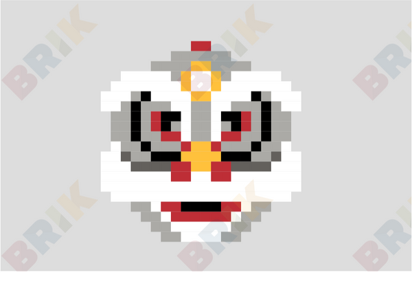 Lion Head Pixel Art