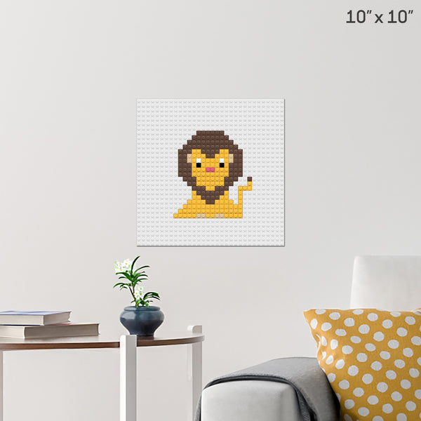 lion Brick Poster