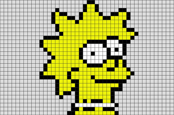 Lisa Simpson Pixel Art