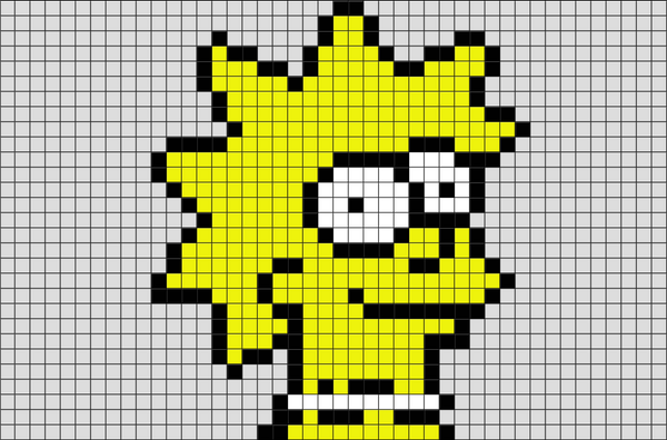 Lisa Simpson Pixel Art