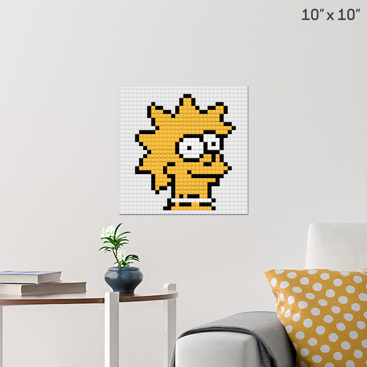 Lisa Simpson Pixel Art Wall Poster - Build Your Own with Bricks! - BRIK