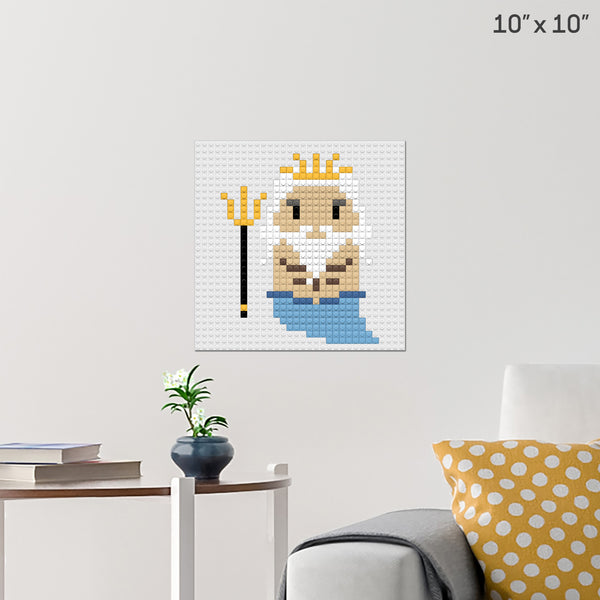 Little Mermaid King Triton Brick Poster