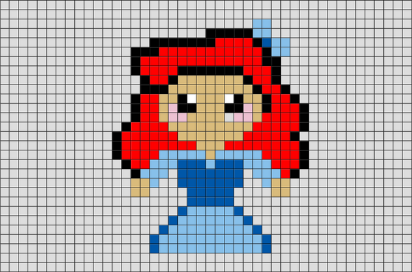 Little Mermaid Pixel Art