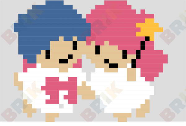 Little Twin Stars Pixel Art