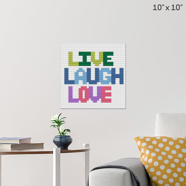 Live Laugh Love Brick Poster