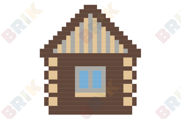 Log Cabin Day Pixel Art