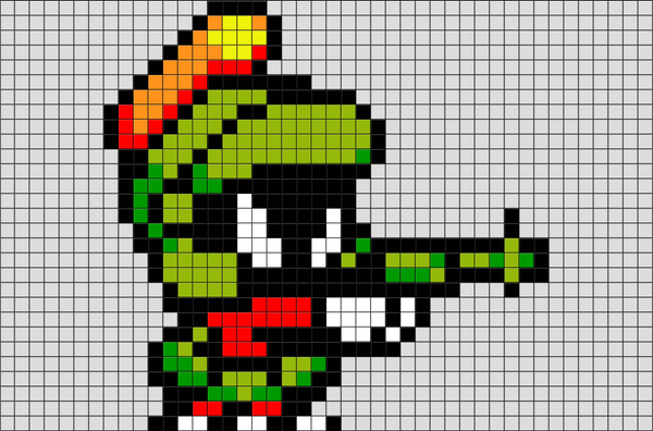 Looney Tunes Marvin the Martian Pixel Art