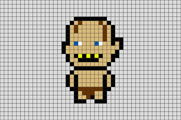 Lord of the Rings Gollum Pixel Art