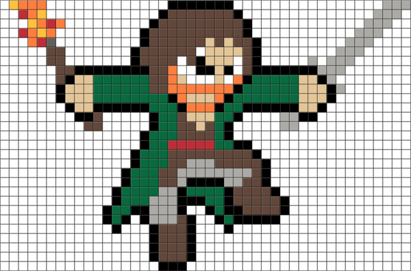 LOTR Aragorn Pixel Art