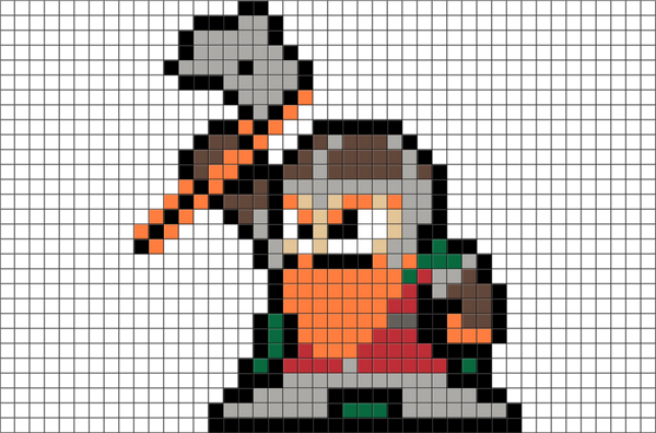 LOTR Gimli Pixel Art