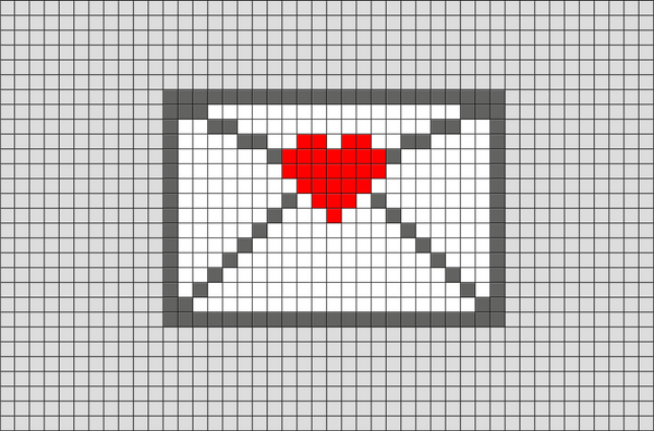 Love Letter Pixel Art