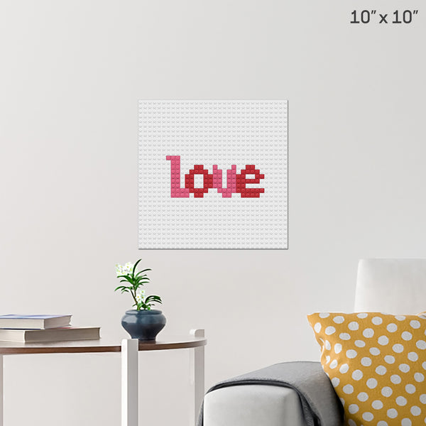 Love Brick Poster
