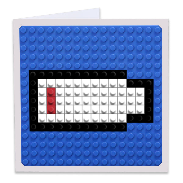 Low Battery Greeting Card