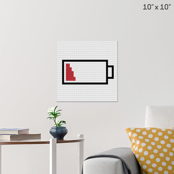 Low Battery Brick Poster
