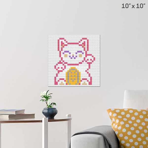 Lucky Cat Brick Poster
