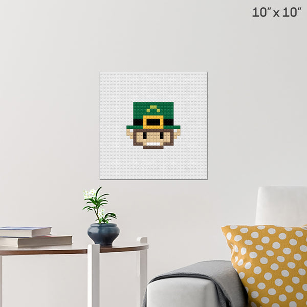 Lucky Leprechaun Brick Poster