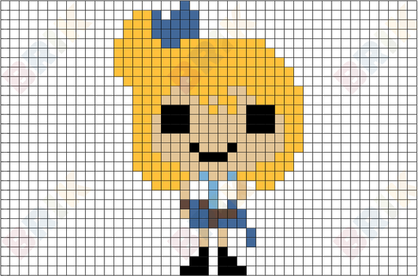 Lucy Heartfilia Pixel Art