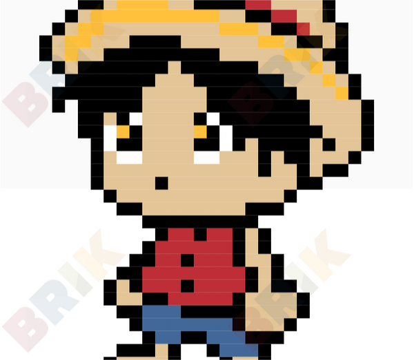 Luffy Pixel Art