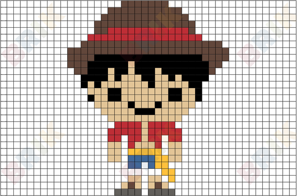 Monkey D. Luffy Pixel Art