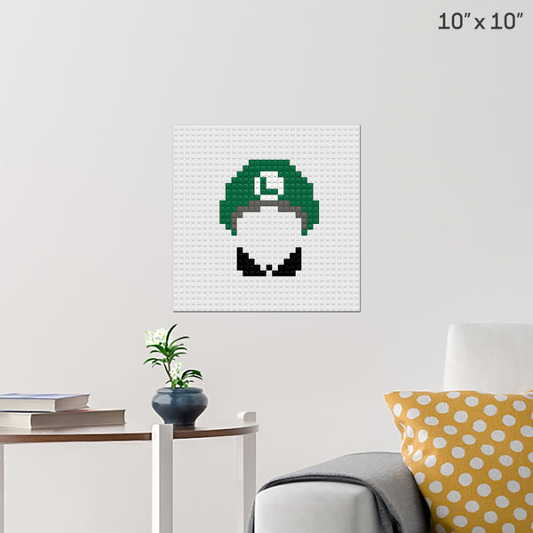 Luigi Brick Poster