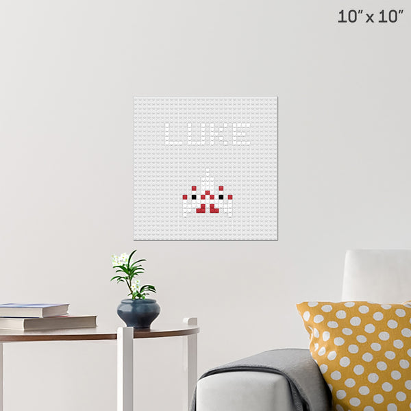 Luke name spaceship Brick Poster
