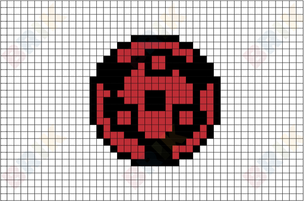 Madara's Sharingan Pixel Art