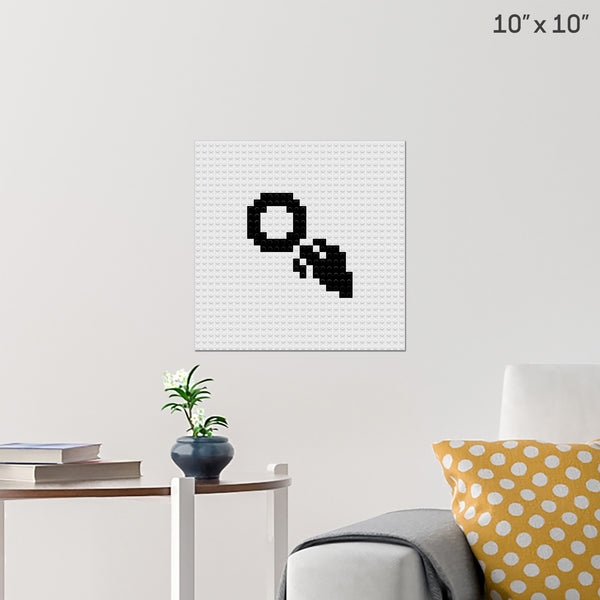 Magnifying Glass Brick Poster