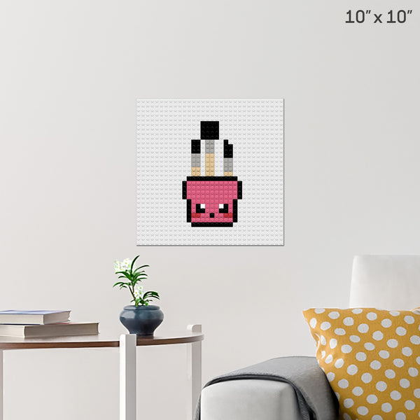 Makeup Brushes Brick Poster