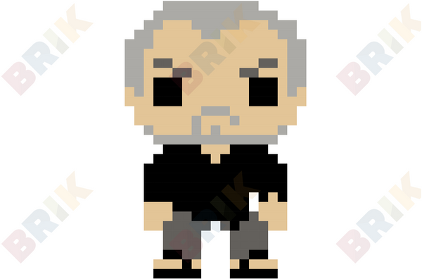 Man in Black Pixel Art