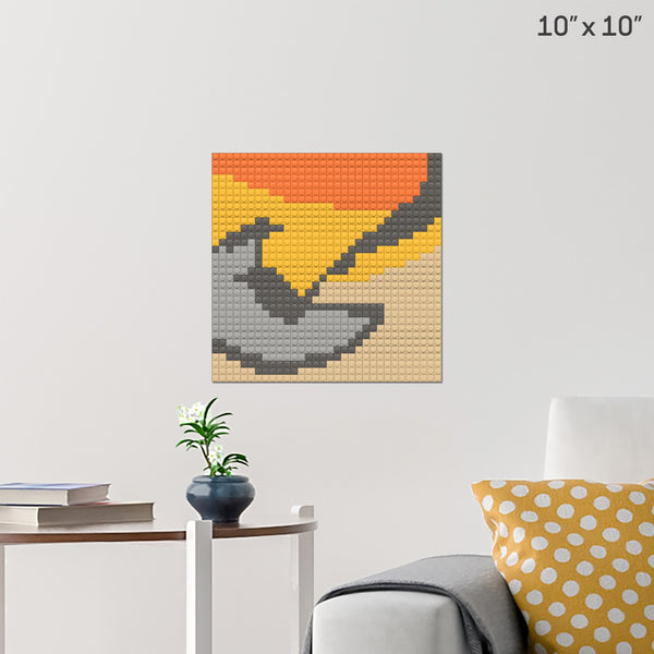 Mando and Child Brick Poster