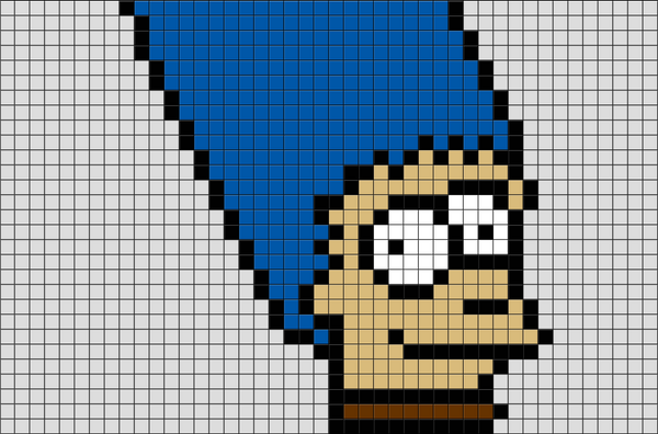 Marge Simpson Pixel Art