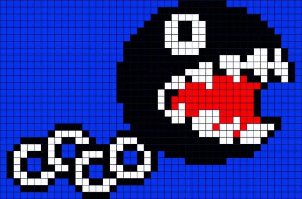 Mario Chain Chomper Pixel Art